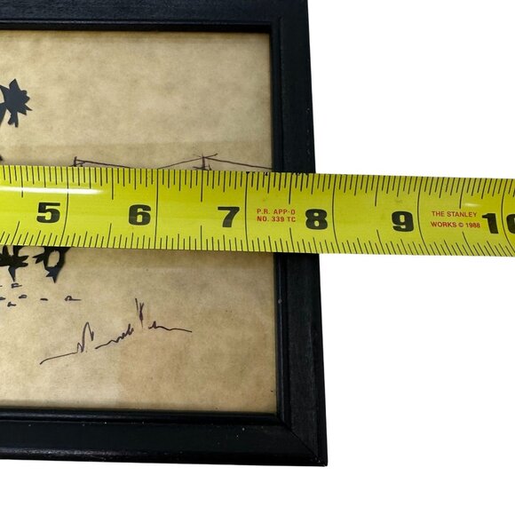 Vintage Rooster Hen Silhouette Farm Art Signed GR Framed Rustic Wall Decor - Picture 13 of 16